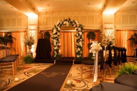 Omni William Pen Hotel's recently renovated level. Gorgeous wedding ceremony.