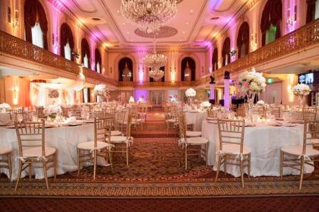 Up-lighting adds tone to the ballroom!