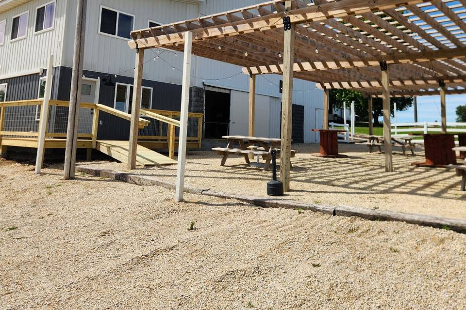 Outside of barn