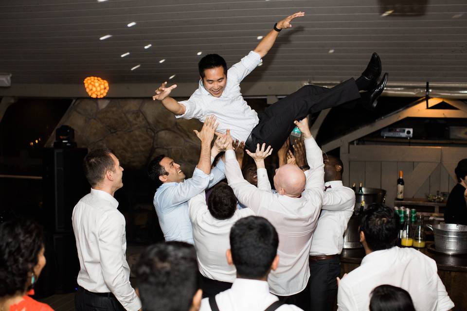 Tossing the groom