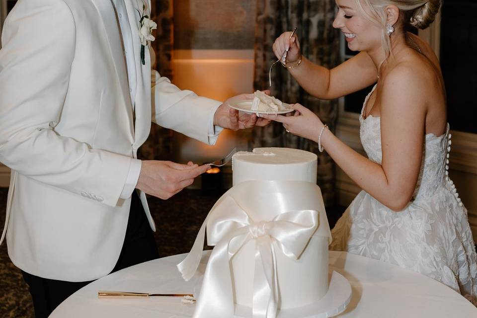Cutting the cake