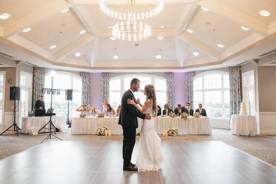 First dance in the ballroom