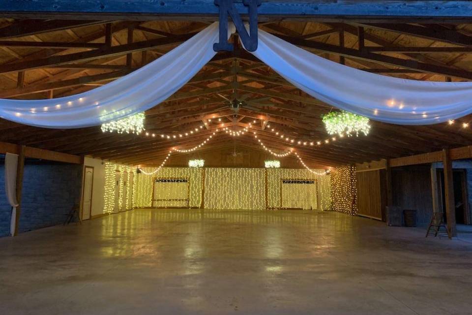 Event space with lights