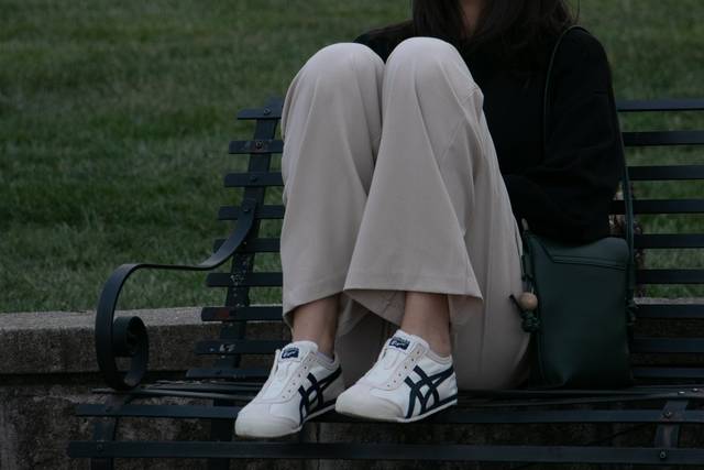 Lone Girl on Bench