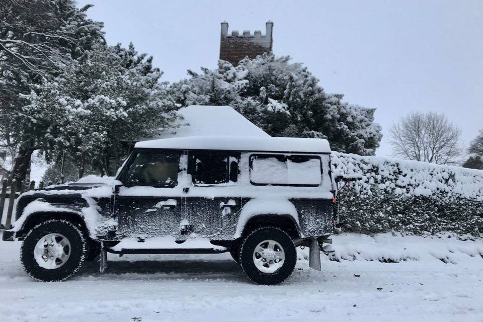 Land Rover wedding car