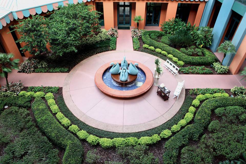 Overhead view of Westcourtyard