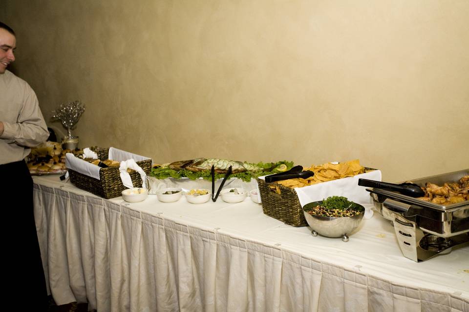 Wedding buffet area