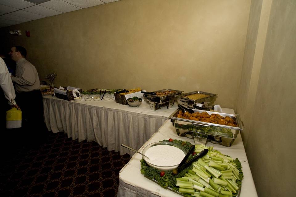 Wedding buffet area