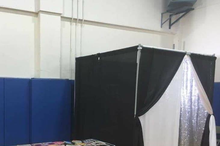 Enclosed photo booth