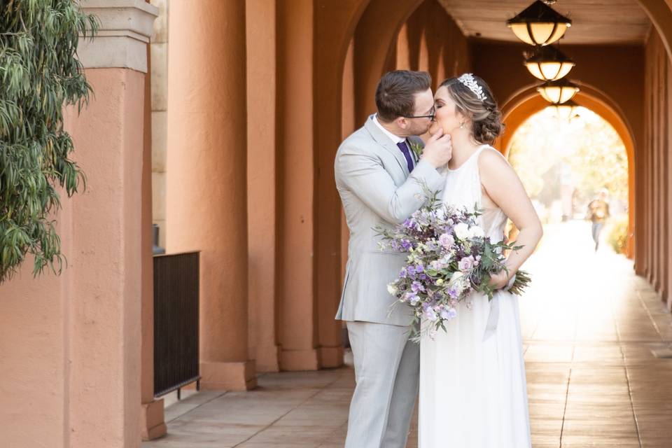 Bride and groom portrait