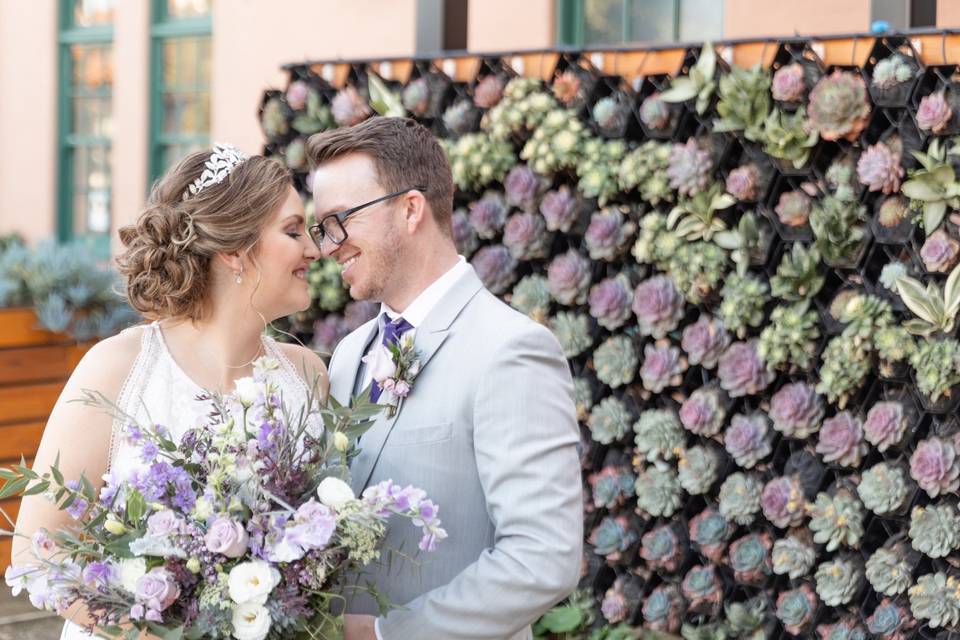 Bride and groom portrait