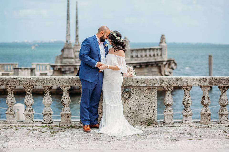 Bride and Groom Vizcaya Miami