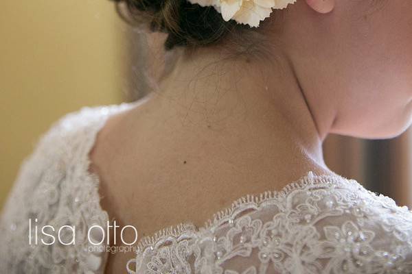 Updo with starfish and flower