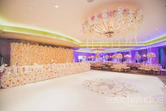Wedding reception setup