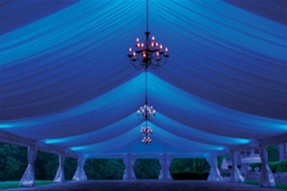 Tent liner w/ chandelier