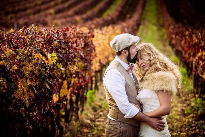 Newlyweds in the field