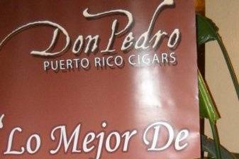 A Don Pedro Cigar Banner displayed during the event.
