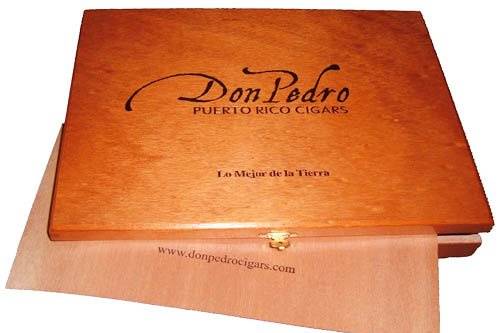 The Don Pedro Cigar's Sampler Box is designed with an cedar wood lining which helps keeps the cigars fresh and last longer.