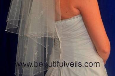 Waist length veil