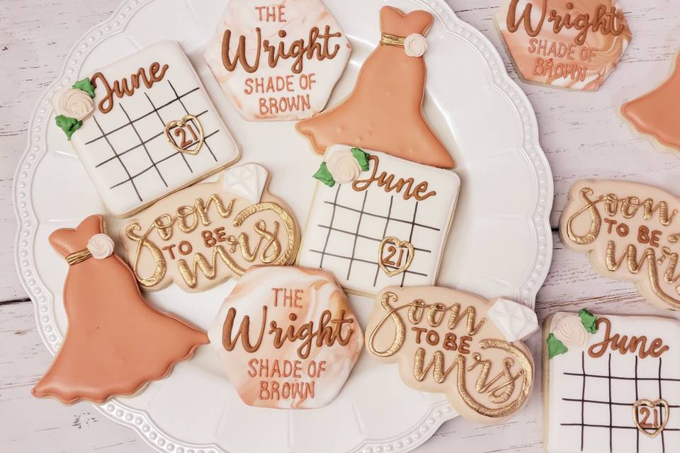 Bridal shower cookies