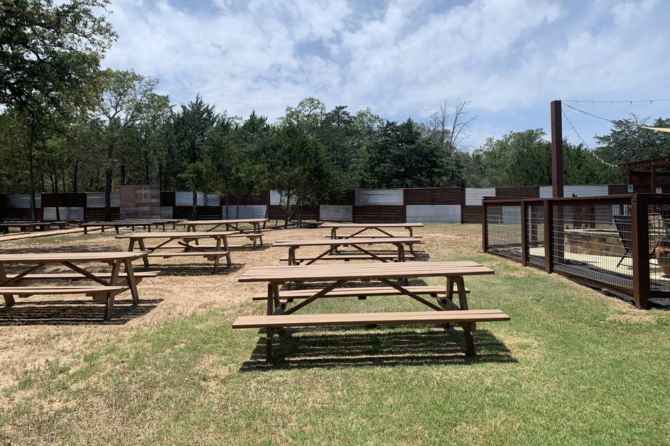 Six 8' picnic tables