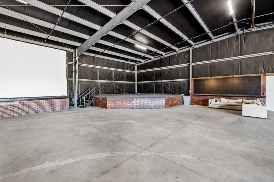 Stage and projection screen