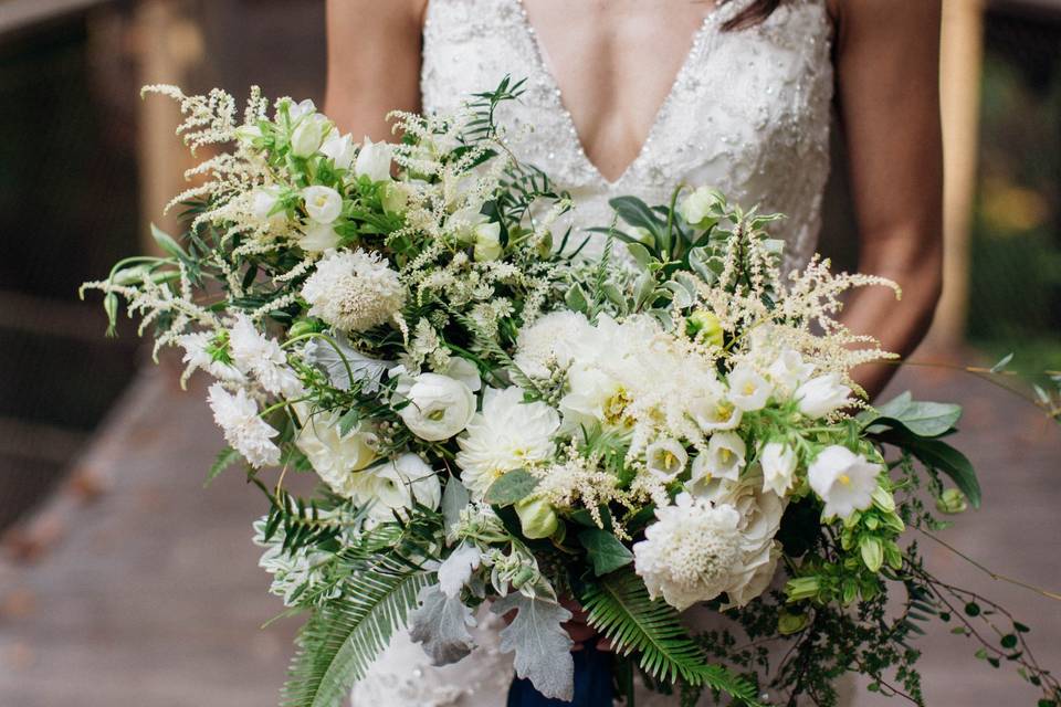 Green and White Bouquet