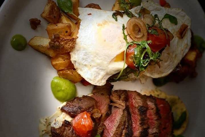 Steak and eggs