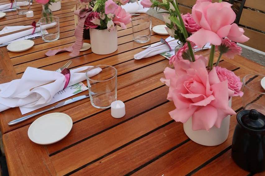 Blush tablescape