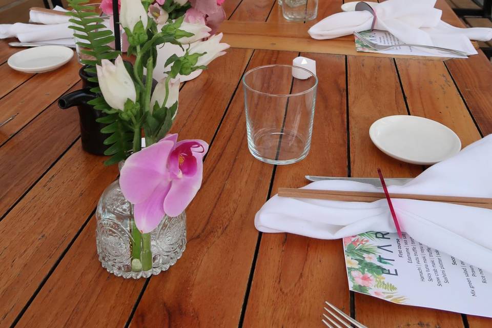 Rehearsal dinner at Etaru