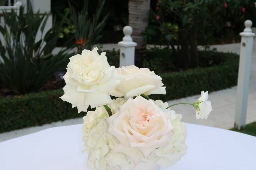 Elegant white & pink