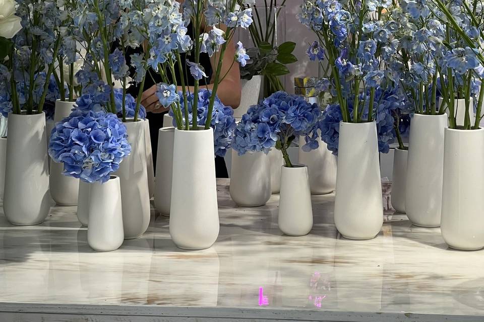 Delphinium vases decor