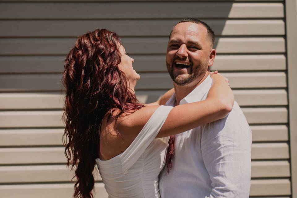 Wedding day laughter - Samantha Tarr Photography