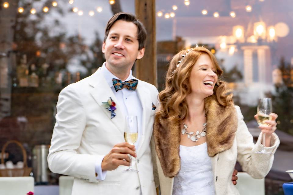 Couple at Reception in CO