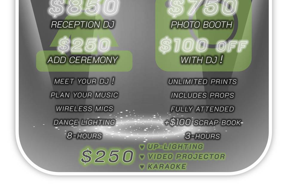 2021 DJ & Photo Booth Pricing