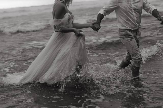 In the water