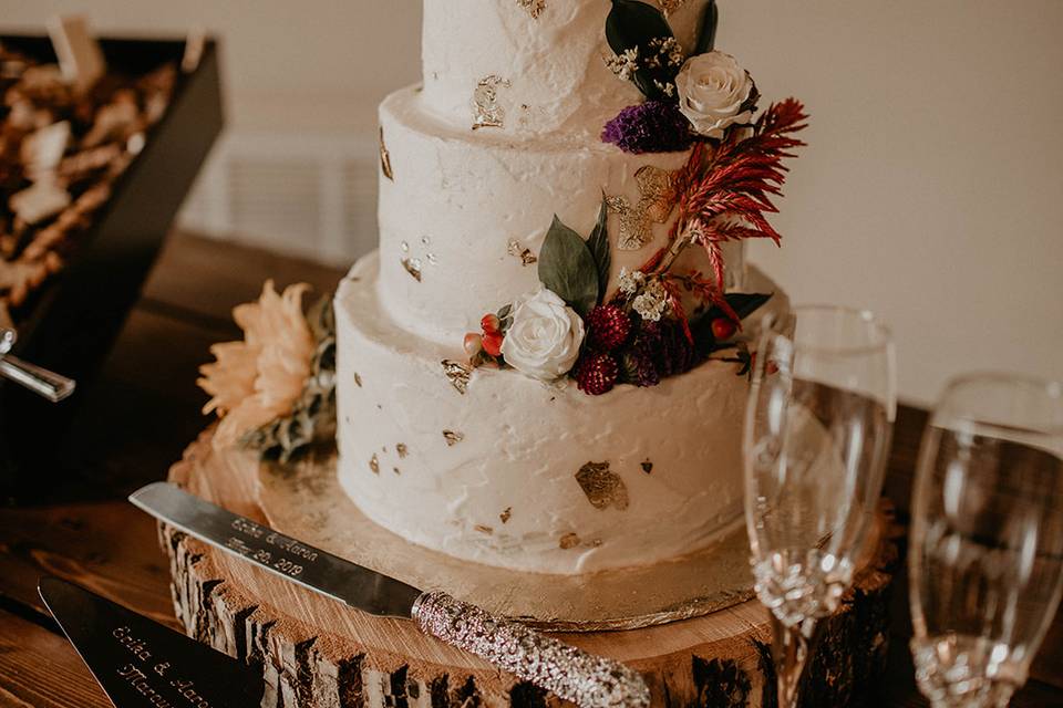 Wedding cake setup