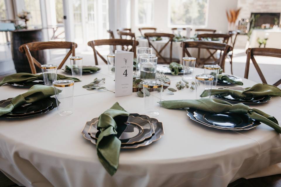 Table Setting, Floral,  Linens