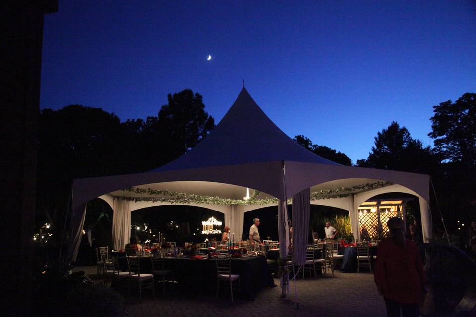 Reception area at night