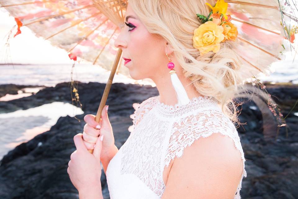 Updo w/ Florals