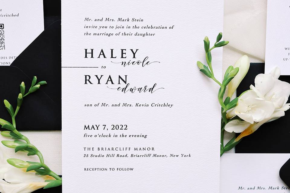 Invitation Raised Lettering