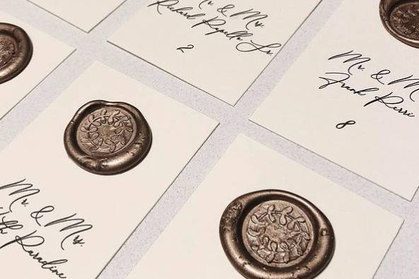 Place Cards With Wax Seal