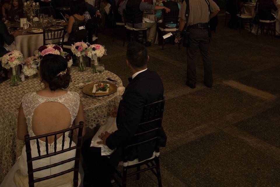 The groom giving a speech