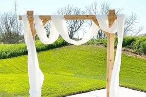 Wooden Arch & Drapery