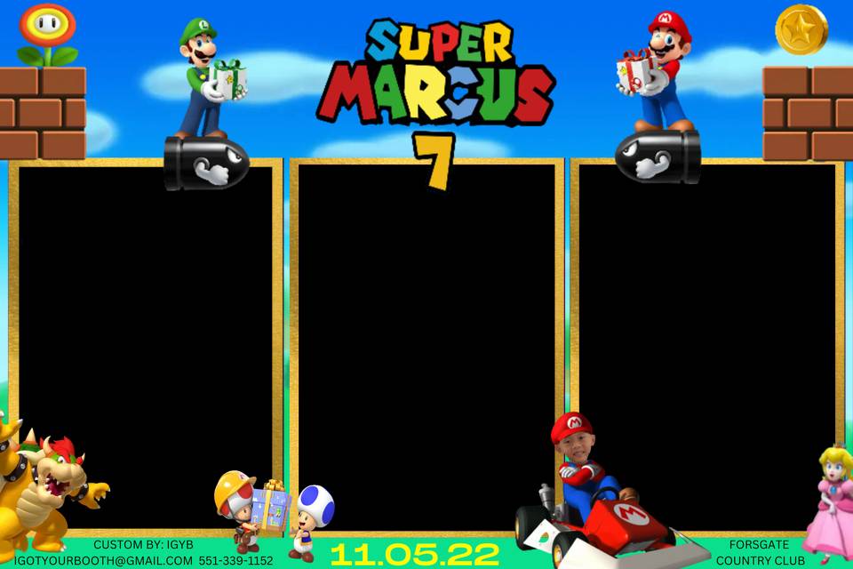 Super Mario Backdrop Banner Video Game Themed Photo Booth Props Super Mario  Backdrop Banner Photobooth Props Digital Download 