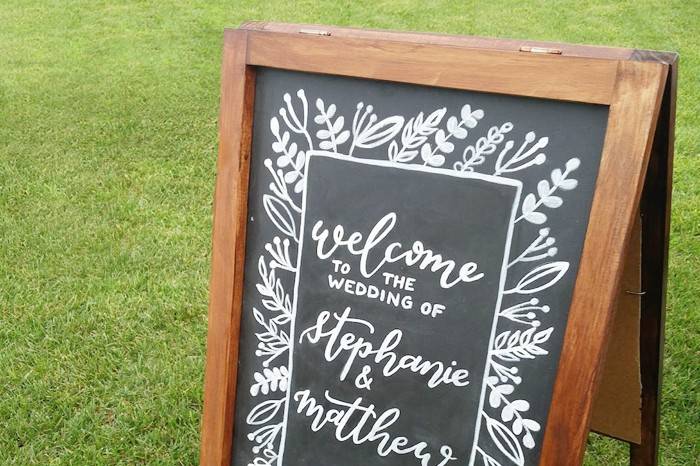 Custom wedding welcome sign