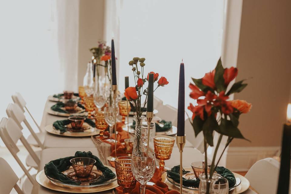 Vintage style dinner party