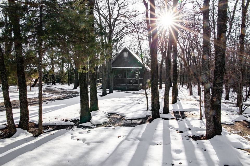 Bridal Cabin in the snow