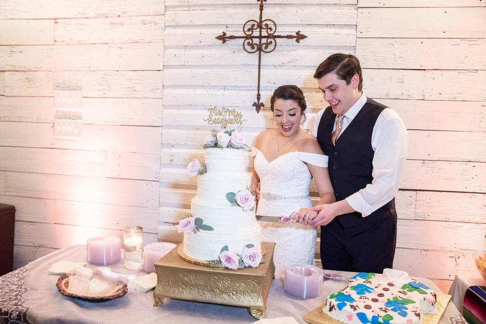 Cutting the cake