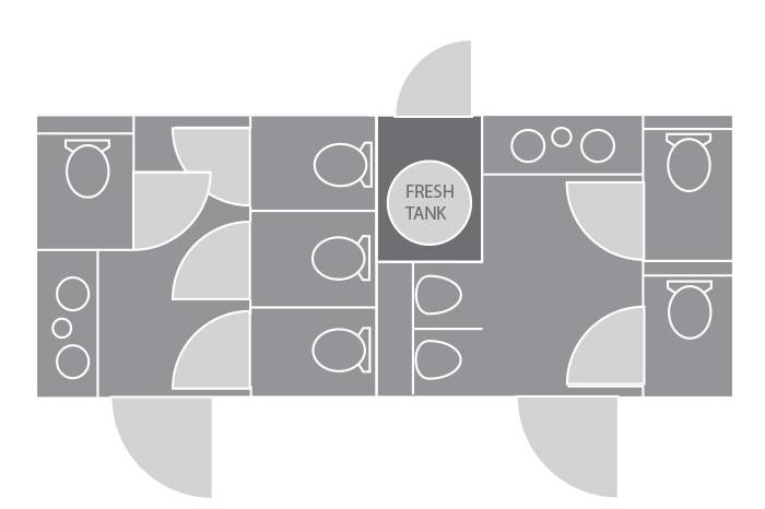 Floor Plan of 8 Station unit